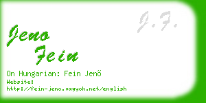 jeno fein business card